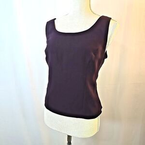 Jessica Howard Women’s Plum Purple Dressy Formal Tank Top Sz 12 Lined Side Zip